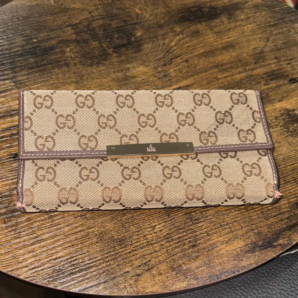 Gucci Brown and Tan Wallet